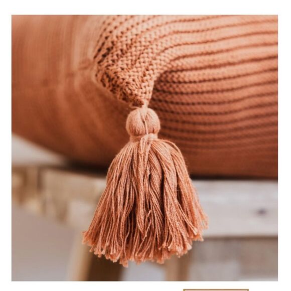 LUMI - Fall Cozy Pillow Cover - Rust Colored Ribbed Texture - Picture 7 of 7